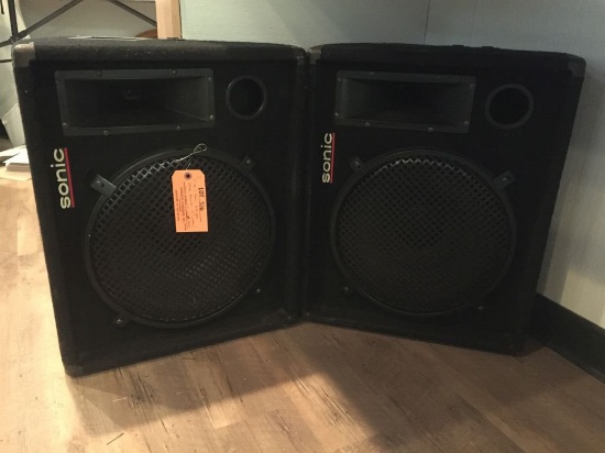 ONE PAIR SONIC SCF-200 STAGE MONITOR 15" WOOFER