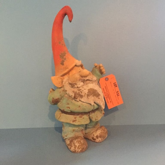 GNOME, 18" BLUE WITH CORAL HAT