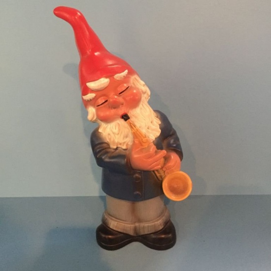 PLASTIC GNOME WITH SAXOPHONE, 13"