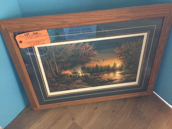 1989 TERRY REDLIN "EVENING SOLITUDE" MATTED IN FRAME