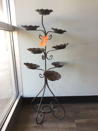 VINTAGE WROUGHT IRON PLANT STAND