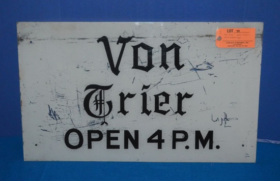 VON TRIER OPEN PLEXIGLASS SIGNAGE