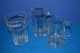 CRATE OF ASSORTED WATER & BEER GLASSES,