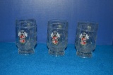 BOX OF (9) BECK'S SHORT GLASS MUGS