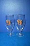 (2) BOXES OF (5) & (6) MAGIC HAT 16 3/4 OZ GLASES