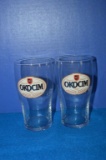 BOX OF (18) 20 OZ PUB GLASSES- MARKED OKOCIM