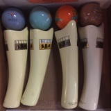 (4) BELL'S BREWERY TAP HANDLES WITH BOX OF