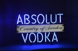 COUNTRY OF SWEDEN ABSOLUT VODKA BLUE NEON