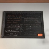 CHALKBOARD WITH BLACK FRAME, RECTANGLE