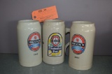 (3) ASSORTED BECK'S BEER STEINS: 2001, 2003 & 1993