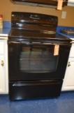 MAYTAG FLAT SURFACE ELECTRIC STOVE, BLACK