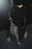 EASY WHEELS SHOPPING TOTE BASKET AND UMBRELLA