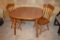 WOOD KITCHEN TABLE WITH (2) CHAIRS, WOODGRAIN