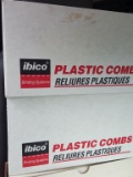 (8) BOXES OF IBICO PLASTIC BINDERS