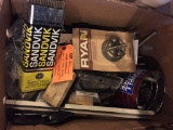 LARGE CARDBOARD BOX WITH MISC. PARTS