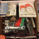 BOX W/ STAPLERS, STAPLES AND MISC
