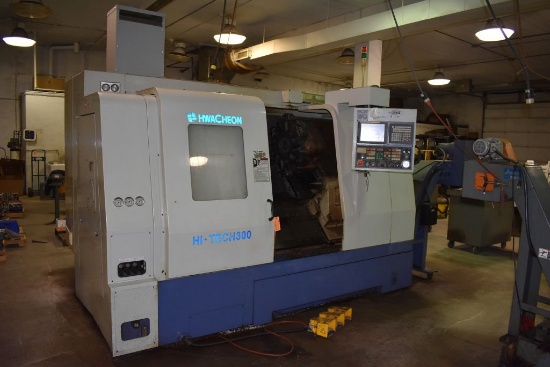 2001 HWACHEON CNC TURNING CENTER, MODEL HI-TECH-300,