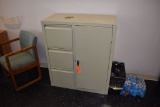 CABINET WITH THREE FILE DRAWERS AND SINGLE DOOR