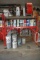 METAL SCAFFOLD/SHELVING UNIT, RED,