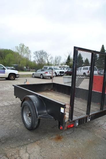 2013 8' SINGLE AXLE UTILITY TRAILER, MODEL SST58,