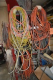ASSORTED EXTENSION CORDS AND ROPE