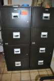 (3) VICTOR FOUR DRAWER FIRE MASTER FILING CABINETS,