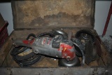 HEAVY DUTY MILWAUKEE SANDER/GRINDER WITH ASSORTED WIRE BRUSHES