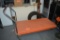 5' LONG INDUSTRIAL FLAT CART, PLASTIC DECK, ORANGE