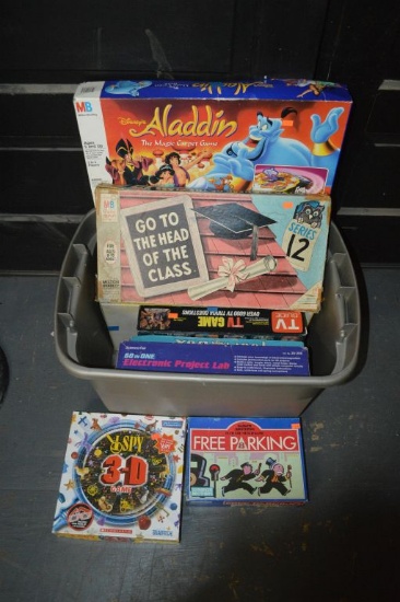 BIN FULL OF MISC. BOARD GAMES