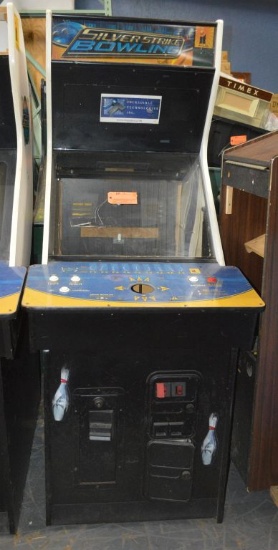 BOWLING ARCADE CABINET, (EMPTY)