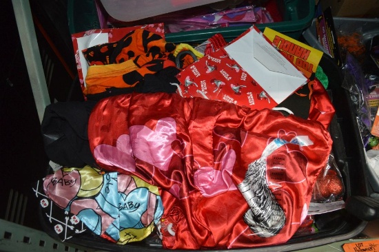 BIN FULL OF VALENTINES DECORATIONS