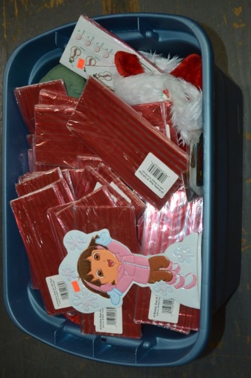 BIN FULL OF MISC. CHRISTMAS DECORATIONS