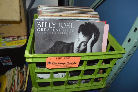 CRATE FULL OF VINTAGE RECORDS