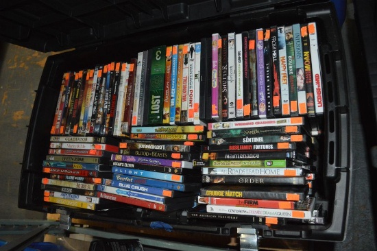 BIN FULL OF DVD MOVIES