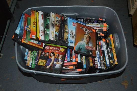 BIN FULL OF DVD MOVIES