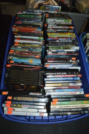 BIN FULL OF DVD MOVIES