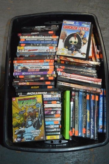 BIN FULL OF DVD MOVIES