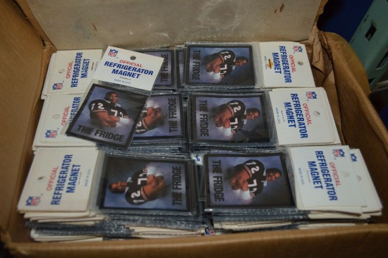 BOX FULL OF NEW NFL OFFICIAL REFRIGERATOR MAGNETS