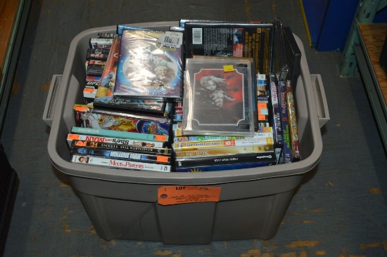 BIN FULL OF DVD MOVIES