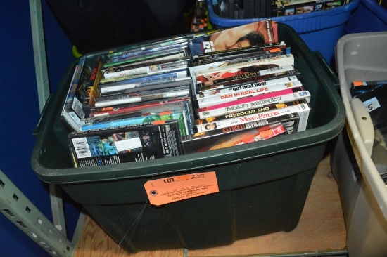 BIN FULL OF DVD MOVIES