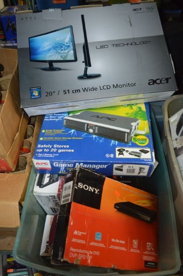 BIN FULL OF MISC. ELECTRONICS