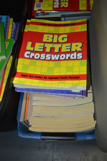 CROSSWORD BOOKS AND COLORING BOOKS IN BIN