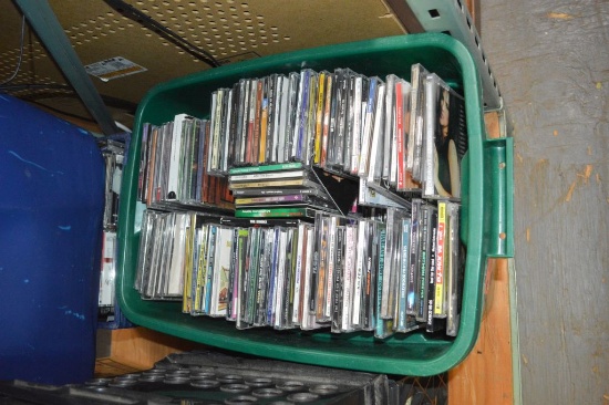 100'S OF MUSIC CD'S IN GREEN BIN