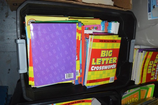 LARGE ASSORTMENT OF CROSSWORD, COLORING,