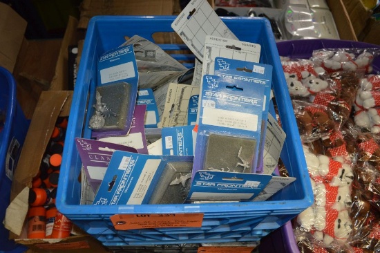 VINTAGE TSR FIGURES IN BLUE CRATE