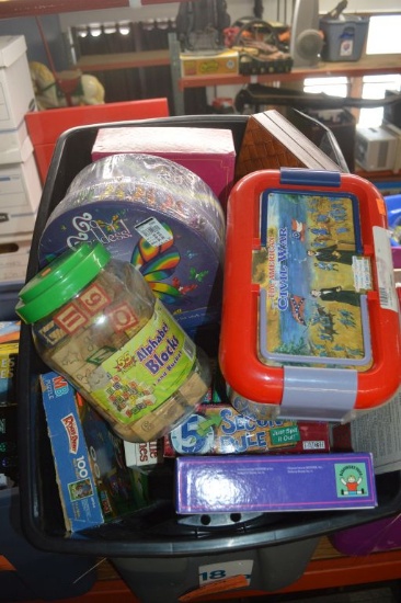 GAMES AND PUZZLES IN BLACK BIN