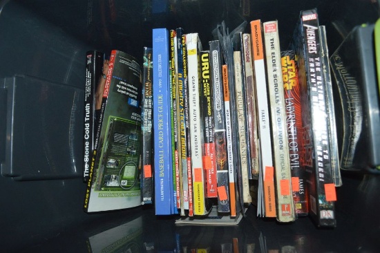 MISC. BOOKS AND GUIDES IN BIN