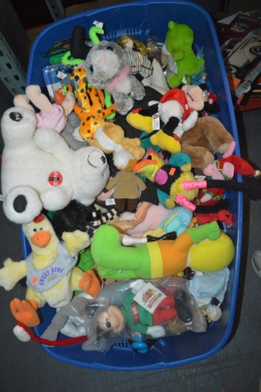 LICENSED PLUSH IN LARGE BLUE BIN