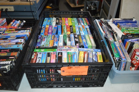 CRATE FULL OF VIDEO GAME BOXES, EMPTY