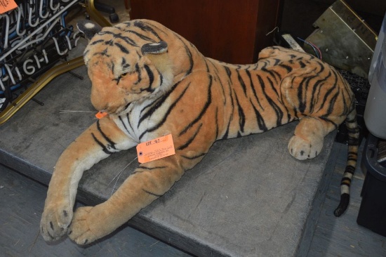 VINTAGE 1970'S PLUSH TIGER, LARGE